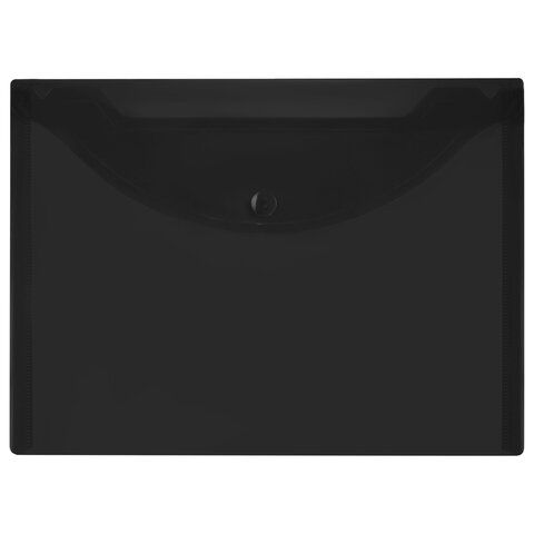 Папка-конверт А5 с кнопкой до 100л черная BRAUBERG Universal 1/10