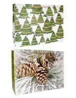 НГ Пакет подарочный бумажный (33,5х26х11) Шишки и елочки 1/20 НГ Пакет подарочный бумажный (33,5х26х11) Шишки и елочки 1/20