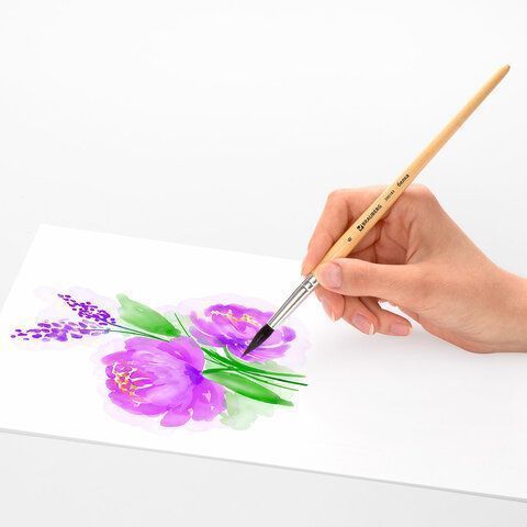 Кисть белка круглая №6 BRAUBERG  1/30/1440 Кисть белка круглая №6 BRAUBERG  1/30/1440