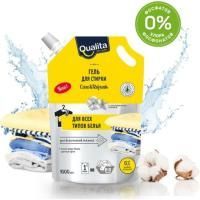Средство жидкое 1л  QUALITA  гель для стирки универсальный дой-пак 1/6 Средство жидкое 1л  QUALITA  гель для стирки универсальный дой-пак 1/6