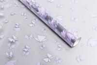 Ролик 60см х10м пленка полипропилен сиреневая Мотыльки 1/10 Ролик 60см х10м пленка полипропилен сиреневая Мотыльки 1/10