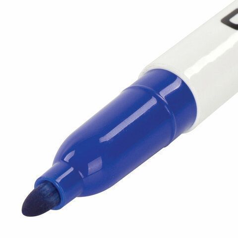 Маркер для доски синий 2,5мм тонкий корпус круглый наконечник STAFF 1/12