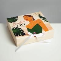 Подарочная коробка 20х18х5см GIRL 1/125