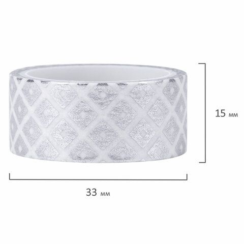 Клейкие WASHI-ленты д/декора с фольгой СЕРЕБ 15мм*3м, 7шт, рисовая бумага, ОСТРОВ СОКРОВИЩ Клейкие WASHI-ленты д/декора с фольгой СЕРЕБ 15мм*3м, 7шт, рисовая бумага, ОСТРОВ СОКРОВИЩ