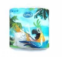 Туалетная бумага евро 2сл белая 4штх 13,5м Лотти Попугай 1/12 Туалетная бумага евро 2сл белая 4штх 13,5м Лотти Попугай 1/12