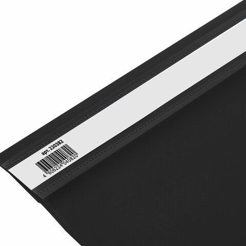 Папка скоросшиватель с прозр верхн лист BRAUBERG А4 черный 1/25/400