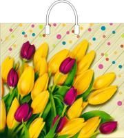 Пакет с пластмассовыми ручками (35х38)-90 Ля Фам 10/100  Пакет с пластмассовыми ручками (35х38)-90 Ля Фам 10/100