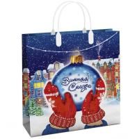 НГ Сумка пластиковая (30х30)-150 Снег Интерпак 1/40 НГ Сумка пластиковая (30х30)-150 Снег Интерпак 1/40