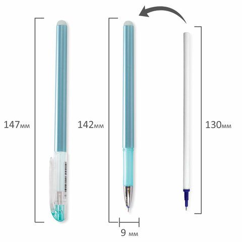 Ручка гелевая синяя стираемая узел 0,5мм линия письма 0,38мм STAFF College EGP-664 1/12 Ручка гелевая синяя стираемая узел 0,5мм линия письма 0,38мм STAFF College EGP-664 1/12