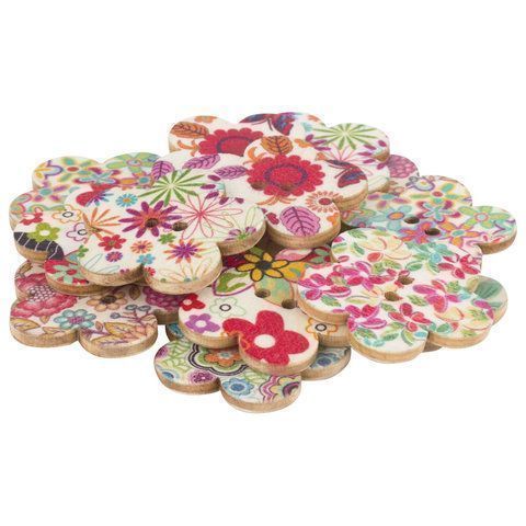 Пуговицы декоративные ЦВЕТЫ, дерево, 28 мм, 16шт., ассорти, ОСТРОВ СОКРОВИЩ (вывод) Пуговицы декоративные ЦВЕТЫ, дерево, 28 мм, 16шт., ассорти, ОСТРОВ СОКРОВИЩ (вывод)