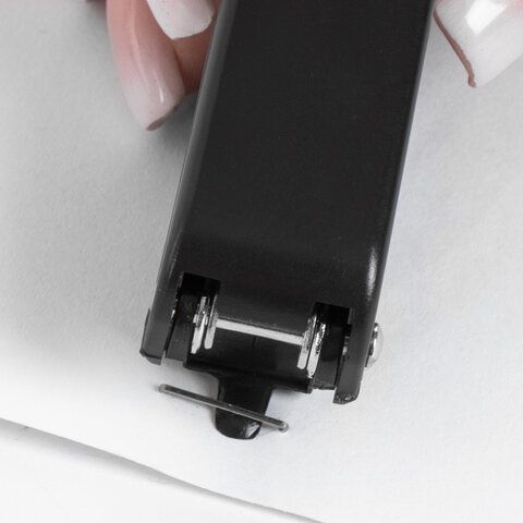 Степлер №10 до 12 листов,  с антистеплером, черный STAFF Profit