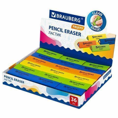 Ластик 45х15х15мм термопластичная резина BRAUBERG 1/36