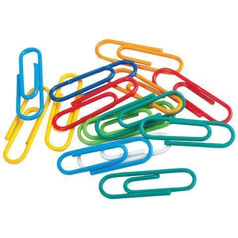 Скрепки 28мм 100шт цветные STAFF 1/10/300 Скрепки 28мм 100шт цветные STAFF 1/10/300