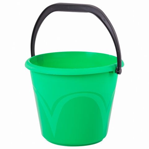 Ведро 6л без крышки пластик пищ с глянцевым узором мерное зеленое LAIMA 1/25 (клиент)