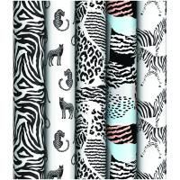 Бумага подарочная крафт 70х100см 70г/м ассорти Анималистичный принт 1/50