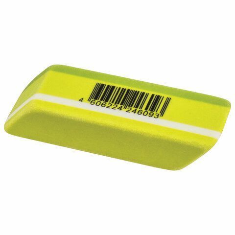 Ластик 60х18х12мм большой, скошенный, цвет ассорти 1/36 Ластик 60х18х12мм большой, скошенный, цвет ассорти 1/36