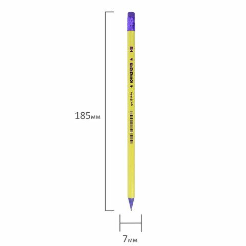 Карандаш ч/гр НВ пластиковый корпус ассорти с резинкой Юнландия 1/100 Карандаш ч/гр НВ пластиковый корпус ассорти с резинкой Юнландия 1/100