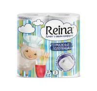 Полотенца бумажные бытовые рулон 2-сл 2шт х13м Reina 1/12 Полотенца бумажные бытовые рулон 2-сл 2шт х13м Reina 1/12