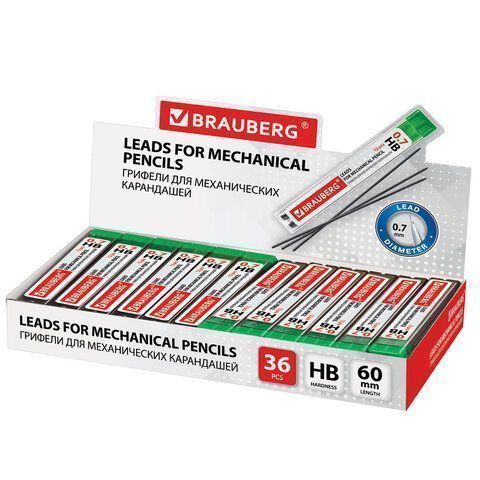 Грифель запасной 12шт HB 0,7мм BRAUBERG 1/36/1440 Грифель запасной 12шт HB 0,7мм BRAUBERG 1/36/1440