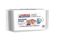 Салфетки влажные Эконом Smart антибактериальные  (100) 1/16 Салфетки влажные Эконом Smart антибактериальные  (100) 1/16