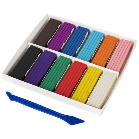 Пластилин 12цв 240г классический, стек Эники-Беники ПИФАГОР 1/16 Пластилин 12цв 240г классический, стек Эники-Беники ПИФАГОР 1/16