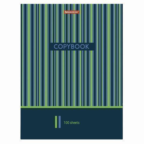 Тетрадь на кольцах БОЛЬШАЯ 225х300мм А4, 100л, обложка картон, клетка, BRAUBERG, Полосы, 403273 Тетрадь на кольцах БОЛЬШАЯ 225х300мм А4, 100л, обложка картон, клетка, BRAUBERG, Полосы, 403273