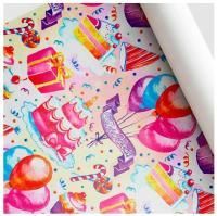 Бумага упаковочная 68,5х100см Лучший день Интерпак 1/50 Бумага упаковочная 68,5х100см Лучший день Интерпак 1/50