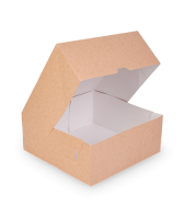 Контейнер бумажный 6000мл 255х255х105мм крафт ламин OSQ CAKE 15/75 Контейнер бумажный 6000мл 255х255х105мм крафт ламин OSQ CAKE 15/75