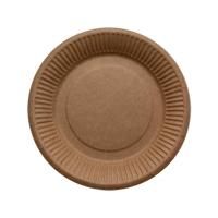 Тарелка картон d-180 крафт ПС 100/1000 Тарелка картон d-180 крафт ПС 100/1000
