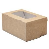 Контейнер бумажный с окном 1200мл 150х100х70мм крафт лам БЫСТРОСБ FoodToGo НЕПЛАСТИК 25/200 Контейнер бумажный с окном 1200мл 150х100х70мм крафт лам БЫСТРОСБ FoodToGo НЕПЛАСТИК 25/200