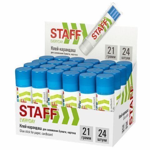Клей-карандаш 21г STAFF 1/24/648 Клей-карандаш 21г STAFF 1/24/648