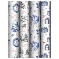 НГ Бумага подарочная 70х100см 80г/м глянец ассорти Christmas Eve 1/52 НГ Бумага подарочная 70х100см 80г/м глянец ассорти Christmas Eve 1/52