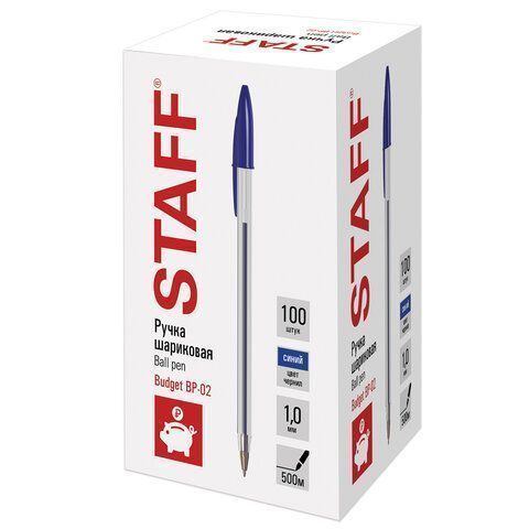 Ручка шариковая STAFF письмо 500м  0,5мм Basic Budget BP-02 100/2000 (Клиент) Ручка шариковая STAFF письмо 500м  0,5мм Basic Budget BP-02 100/2000 (Клиент)