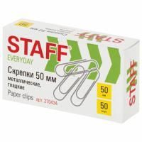 Скрепки 50мм 100шт металлические STAFF EVERYDAY 1/8/80 Скрепки 50мм 100шт металлические STAFF EVERYDAY 1/8/80