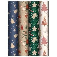 НГ Бумага подарочная 70х100см 70г/м глянец ассорти Ginger Cookies 1/52 НГ Бумага подарочная 70х100см 70г/м глянец ассорти Ginger Cookies 1/52