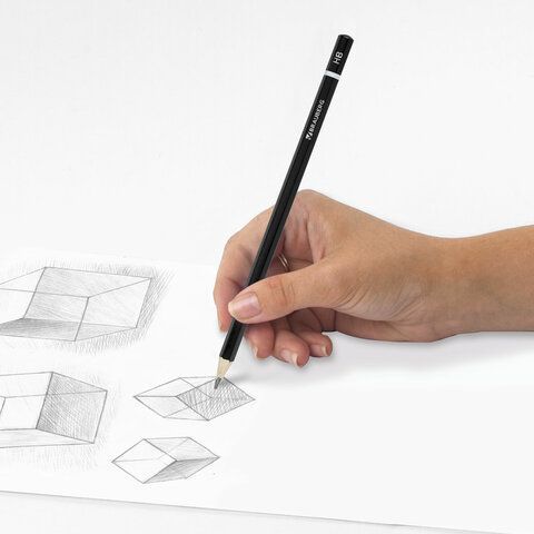 Карандаш ч/гр НВ черный заточ. карт. упак. BRAUBERG Fine Line Файн Лайн 1/100/3000 Карандаш ч/гр НВ черный заточ. карт. упак. BRAUBERG Fine Line Файн Лайн 1/100/3000