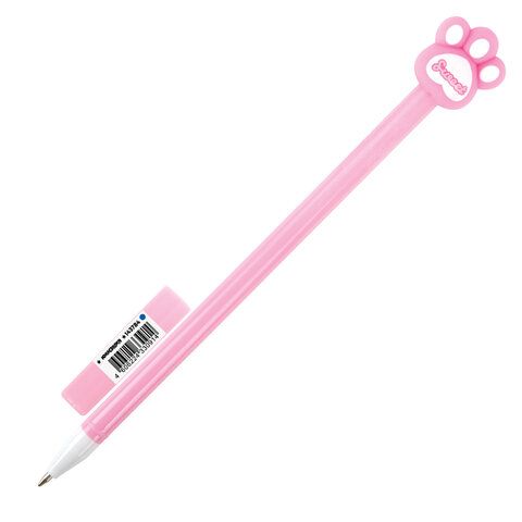 Ручка с топпером шариковая ЮНЛАНДИЯ Лапка корпус ассорти СИНЯЯ узел 0,7мм 1/12 Ручка с топпером шариковая ЮНЛАНДИЯ Лапка корпус ассорти СИНЯЯ узел 0,7мм 1/12