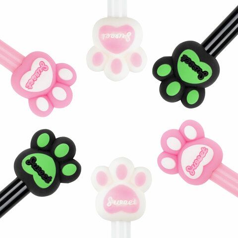 Ручка с топпером шариковая ЮНЛАНДИЯ Лапка корпус ассорти СИНЯЯ узел 0,7мм 1/12