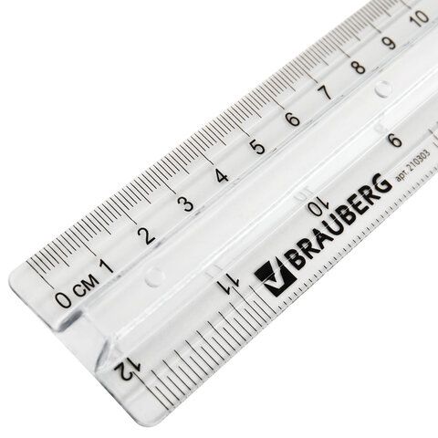 Линейка 30см пластиковая с держателем прозрачная BRAUBERG 1/24/288 Линейка 30см пластиковая с держателем прозрачная BRAUBERG 1/24/288