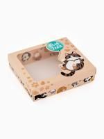 Подарочная коробка 23х20х5,5см Котики 1/200