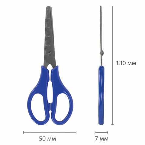 Ножницы 130мм метал ассорти в дисплее Юнландия 1/24  (Клиент)