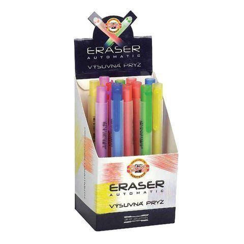 Ластик 132х15х15мм выдвижной KOH-I-NOOR белый, пласт.держат.ассорти,нат.каучук 1/12 Ластик 132х15х15мм выдвижной KOH-I-NOOR белый, пласт.держат.ассорти,нат.каучук 1/12