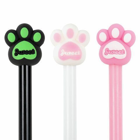 Ручка с топпером шариковая ЮНЛАНДИЯ Лапка корпус ассорти СИНЯЯ узел 0,7мм 1/12