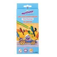 Карандаши цветные 12цв трехгранные с заточкой ЮНЛАНДИЯ 1/12  Карандаши цветные 12цв трехгранные с заточкой ЮНЛАНДИЯ 1/12