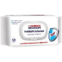 Салфетки влажные Эконом Smart Антибактериальные универсальные клапан (120) 1/16 Салфетки влажные Эконом Smart Антибактериальные универсальные клапан (120) 1/16