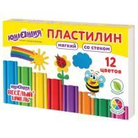 Пластилин 12цв 180г мягкий со стеком ЮНЛАНДИЯ Веселый шмель 1/32 Пластилин 12цв 180г мягкий со стеком ЮНЛАНДИЯ Веселый шмель 1/32