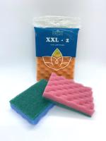Губка для посуды макси (2шт) 110х80х25мм XXL 2 1/40 Губка для посуды макси (2шт) 110х80х25мм XXL 2 1/40