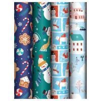 НГ Бумага подарочная 70х100см 80г/м глянец Meshu Happy New year 1/52 НГ Бумага подарочная 70х100см 80г/м глянец Meshu Happy New year 1/52