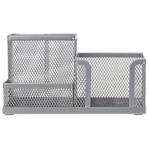 Подставка-органайзер 102х186х95мм металлическая 3 секции серебр Germanium Brauberg 1/6/24 Подставка-органайзер 102х186х95мм металлическая 3 секции серебр Germanium Brauberg 1/6/24