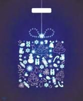 НГ Пакет с вырубной ручкой (39х47,5)-60 Ночь Тико 50/500